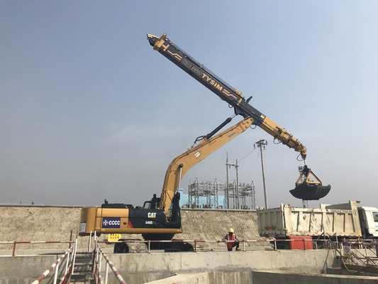 Collegamento del braccio telescopico di Clamshell Bucket KM220 dell'escavatore per opere di fondazione