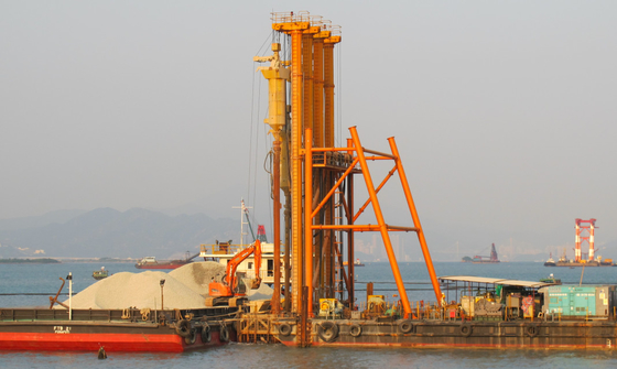 Piledriver di pietra d'alimentazione inferiore elettrico Vibration Replacement Construction della colonna