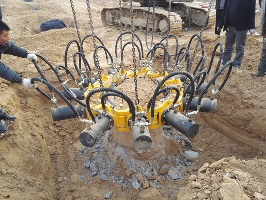 Strumenti per tagliare pile idraulici che possono tagliare rapidamente la testa di pile per tagliare varie forme