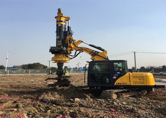 Profondità 220KN Mini Excavator Pile Driver Small del fondamento 10m che accatasta impianto di perforazione 34.3mpa